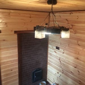 Фальш брус в уже обустроенном интерьере, Киев