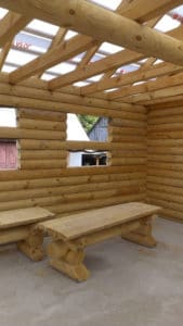 Строительство бани в пригородк Киева, брёвна